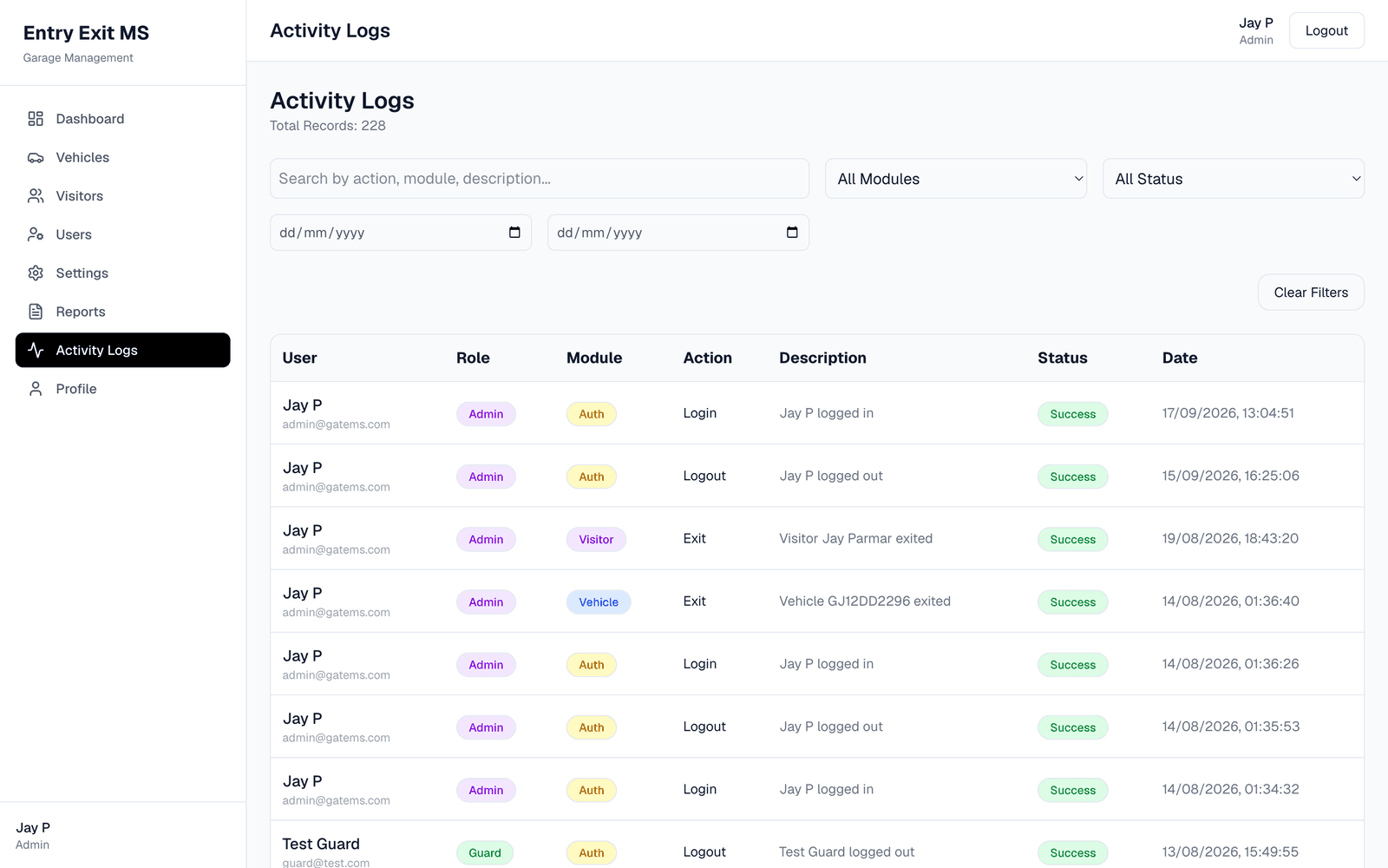 Roles and audit 2